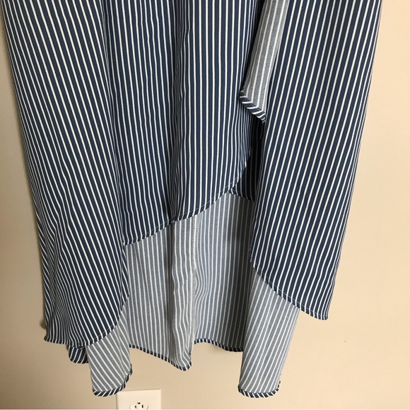 5 for $25! 💕 Vertical Stripe Button Front High Low Dress - Picture 14 of 16